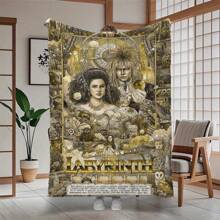 Labyrinth-Inspired Ultra-Soft Flannel Throw Blanket - Cozy, Add A Modern Touch To Your Home And Create A Comfortable Bedroom Style.  Suitable For All Seasons, Washable, Machine Washable, Lightweight, Breathable, Comfortable, Warm, Unique, 280gsm, Suitable For Him And Her, Suitable For Naps, Camping, Traveling, Family, Daily Life, Office Decoration, Birthday Anniversaries, Valentine's Day, Thanksgiving Day, Christmas, Halloween, Mother's Day, Father's Day, Weddings, New Year Gifts For Her, Him, Family, Boyfriend, Girlfriend Father's Family Members, Mother, Lover, Daughter, Son, Grandfather, Grandmother, Friends,  Classmates And Pets. Sofa,Bed,Car,Bedroom,Living Room,Office, Outdoor Camping, Beach,Wall Decoration Ships From USA
