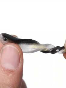 10pcs Soft Silicone Fishing Lures, 8cm T-Tail Swimbait With Sharp Hooks, Suitable For Bass, Freshwater And Saltwater Fishing - Mixed Colors, PVC Material, Great For Offshore Fishing And Jig Bait Techniques, Fishing Lures