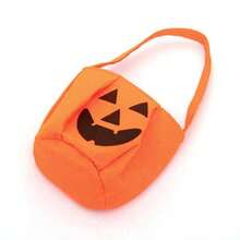 Bolsa de dulces de Halloween para truco o , bolso con forma de calabaza 3D, regalo para niños, accesorio de Halloween