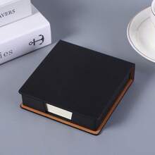 1pc Business Office Leather Memo Box With Removable N-Times Sticky Notes, Memo Paper Organizer - Boxed  Notes - View 13