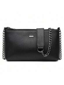 USEVITTAL Vittal Clutch Annelise Women's Bag In Genuine Leather Black With Chain Strap - Hitam - View 2