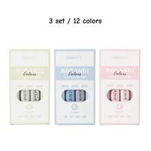 4 szt. Marker do zakreślacza, końcówka ścięta, tusz na bazie wody, szybkoschnący, bez rozmazywania, gładki korpus, wygodny uchwyt, do notatek ze studiów biblijnych, biuro szkolne