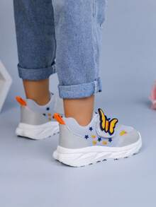 1 Pair Baby Mesh Sneakers, Casual Low-Top Shoes For Autumn, Versatile - Grey - View 6