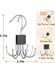 Kalimdor 2 Pack Tank Top Hanger, Bra Hanger Organizer - 360 °   Rotatable Hooks Holds 36 Items, Space Saving Closet Organizers And Storage For Tank Top, Bras, Scarf, Purse Etc. Bra Organizer For Closet - 2 - 查看 4