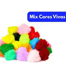 50 Pompom Pom Pom Polyester Fur Ball Crafts 50mm - Mix Bright Colors - View 6