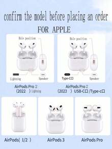 Summer Wavy Edged 3D Flower Design Protective Cover Case For Airpods. Summer Dopamine - 粉色 - 查看 11