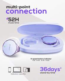 Auriculares Bluetooth 5.4 de diadema abierta: auriculares deportivos inalámbricos con clip, cancelación de ruido, 4 micrófonos y cómodos ganchos para correr y hacer ejercicio (diseño de gota de agua)