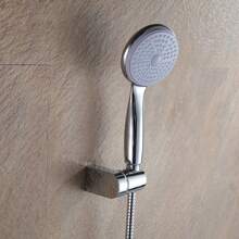 1pc Universal Hand Shower Head Holder Adjustable Full Plating Shower Rail Head Holder Bathroom Bracket Stable Rotation Bathroom Accessories Bathroom Tools - Silver - View 7