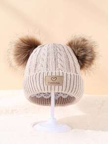 1 件婴儿透气冬季帽子柔软针织帽适合居家和旅行 - 彩色 - 查看 40