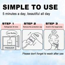 2-In-1 Ice Roller, SOICY S30 Ice Roller Massager, Face & Eye Relaxation Ice Roller, Head Massage Ice Roller, Dual-Head Facial Ice Roller Skincare Tool, Full Body Cooling (Pink, Blue), Holiday Gift, Beauty, Skincare, Spa, Self-Care, Skincare Tools, Facial Care, Beauty Supplies, Massage, Facial Massage Tool, Facial Roller - Multicolor - View 5