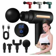 Muscle Massage Gun 6 Modes Electric Massagers - Black - View 1