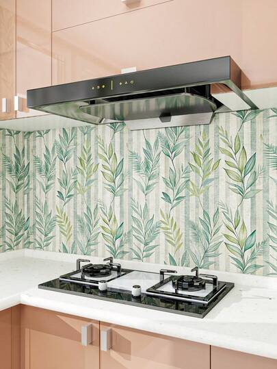 Roll Groen Leaf Gestreepte Peel Stick Wallpaper, Olive Moderne Farmho Self Adhesive Removable Waterproof PVC Material, Home (17.53*118inch) view 8