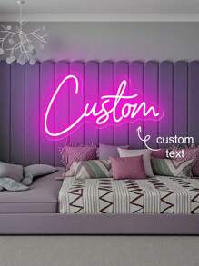 1 PC Custom Wedding LED Neon Sign - Personalized Name And Logo Wall Decor, Adjustable Lighting, Easy Installation, Safe Material, And , Perfect For Home, Party And Special Events, Modern Decorative Accessories, Neon Sign For Wall Decoration, Perfect Gift For Christmas, Halloween, Thanksgiving, Birthday Gift Light.