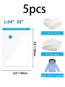 10/6/5/1pc Summer Travel Vacuum Seal Bags, Waterproof Vacuum Storage Bags, Transparent PVC Vacuum Bags, Large Capacity Clothing Organization And Storage Vacuum Bags, Space Saving Storage Solution, Large Capacity Vacuum Storage Bags, Home Clothing Sorting Bags, Storage Bags, Travel Vacuum Storage Bags, Mildew & Dust Proof Vacuum Storage Bags For Bedding, Clothes, Shoes, Underwear