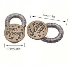 5个随机纽扣式牛仔裤裤腰延长器，无需缝纫，可调节弹力腰围延长器，金属纽扣腰带扩展器