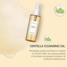 Eelhoe Centella Asiatica Extract Vitamin E Cleansing Remover Oil Gentle Facial Makeup Remover Moisturizing Face Refresher Cleaning Oil Cleaning Nose Pores Eye Lip Makeup Remover Liquid 100ml - White - View 7