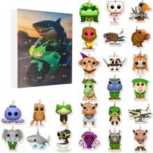 24 stuks/set Tung Tung Tung Sahur Shanhaijing Blind Box Mini 2D Acryl Hanger Leuke Cartoon Decoratie Ornamenten Schooldecoratie Schoolverrassing Slaapzaaldecoratie Terug naar school