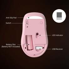 MAGEEGEE 2.4G Laptop Mouse With USB Receiver, Ultra-Thin Travel Mouse Compatible With MacBook Air/Pro, IPad, Tablets - Pink - View 5