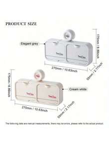 Porta-sabonete com Compartimento Duplo, Recipiente de Sabonete, Prato de Sabonete em Concha, Bandeja de Sabonete, Bandeja de Sabonete de Plástico, Porta-sabonete com Tampa, Porta-sabonete para Banheiro, Prato de Sabonete Anti-Estagnação de Água, Prato de Sabonete com Dupla Drenagem, Presentes de Formatura, Presentes de Festa, Presentes de Aniversário