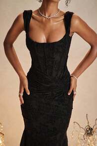 Sexy Hot Girl Off-Shoulder Printed Suspender Dress, Suitable For Date Party Wear