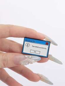 1Pc New Personalized Program Box Brooch Cross-Border Creative Cartoon Programmer Computer System Commemorative Badge, Windows XP Task Failed Successfully Enamel Needle Computer Pops Up Error Message Programmer Brooch Medal Jewelry Gift Office Accessories Shirts Jacket Halloween Pins,Autumn-Winter Accessories,Suitable For Teens, Youth,Men,Casual, Outdoor, Athletic, Vacation, Graduation Gifts, Birthday, Daily Wear Clothes Pin Funny Cute Teacher Gifts Halloween Accessories Teachers Day00 Costume Accessories Bag Charms Christmas - Multicolor - View 4