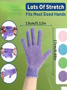 20/1 件双面去角质沐浴手套,中号身体磨砂手套,去除死皮细胞,去角质沐浴手套,手套式毛巾,清洁工具,淋浴配件,双面去角质手套,身体磨砂沐浴配件,尼龙去角质手套,身体磨砂手套 - 彩色 - 查看 11