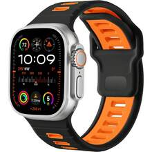 Color Blocking Sport Band Compatible With Apple Watch Ultra Men Women 49mm 46mm 45mm 44mm 42mm 41mm 40mm 38mm, Soft Silicone Strap Solo Loop Wrist Bands Compatible With IWatch Series 10 9 Ultra 2 SE 8 7 6 5 4 3 2 1