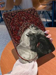 1 Piece Double-Sided High-Definition Printed Horse Pattern Tablet Case, Suitable For IPad 10/9/11 2025, Transparent Acrylic Back Cover, Wear-Resistant And Drop-Proof, Automatic Wake/Sleep, Multi-Angle Support With Pen Slot, An Essential Protective Case For Office And Study, Non-Magnetic. - Multicolor - View 8