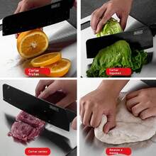 Cutting Board, Portable Titanium Cutting Board For Kitchen, Stainless Steel Cutting Board, Double-Sided  Cutting Board, Stainless Steel Cutting Board, Easy To Clean - 銀白色 - 查看 2
