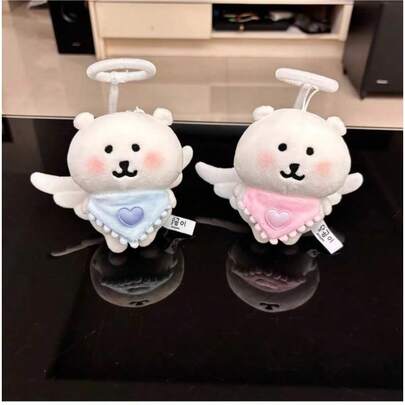 1件装 - 可爱自嘲小熊天使围兜套装，10厘米玩偶，含围兜和围巾（仅含配件，不含玩偶） - 生日礼物、完美礼物、节日礼物、儿童玩偶、圣诞礼物、万圣节礼物、换装玩偶