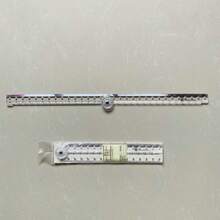 1/3 件透明亚克力折叠尺，带刻度的简易塑料尺，适用于学生绘画和家庭作业，学校用品，返校