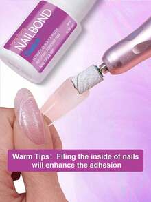 Extra Strong Brush-On Nail Glue For Acrylic Nails, Nail Tips & Press-On Nails (8ml) With File For Glue-On Fake Nails, Fix Broken Nail Repair. Acrylic Nail Glue Nail Bond Nail Glue Gel - 1PC - Xem 5