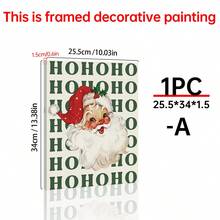 1 Impressão de Papai Noel, Decoração de Lareira de Natal, Slogan de Natal "Ho Ho Ho", Pôster de Inverno, Arte de Parede de Natal Vintage para Imprimir, Decoração Festiva de Quarto, Arte de Parede em Tela, Pôster de Quarto, Decoração de Casa, Decoração Estética de Quarto, Suprimentos para Decoração de Quarto. Moldura Opcional Disponível. - 1PC - Ver 14