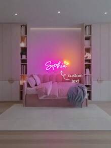 1 PC Custom Wedding LED Neon Sign - Personalized Name And Logo Wall Decor, Adjustable Lighting, Easy Installation, Safe Material, And , Perfect For Home, Party And Special Events, Modern Decorative Accessories, Neon Sign For Wall Decoration, Perfect Gift For Christmas, Halloween, Thanksgiving, Birthday Gift Light.
