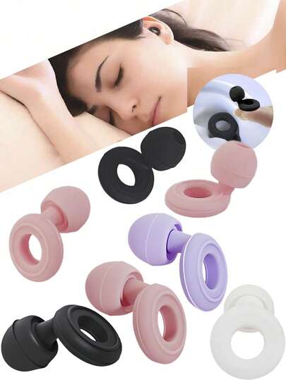 1 对可重复使用的超舒适隔音耳塞，包括 2 对替换耳塞，适用于睡眠、深度集中、旅行、噪音敏感、听力保护（有两种尺寸的替换耳塞）