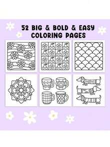 (圣诞礼物)1 件舒适图案：Coco 涂色书，适合成人和青少年，以超级可爱的动物角色为特色，设计简单易懂，适合放松和学校用品，青少年玩具涂色书礼物，为男孩和女孩准备的万圣节。圣诞节。12 色绘画套装（默认不含笔） - 彩色 - 查看 4