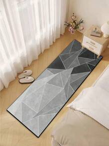 一塊具高端質感和簡單拼接圖案的矽膠泥廚房地墊，輕奢時尚風格，具有緩衝和減輕疲勞的作用。該墊吸水快干，防滑，由簡單矽膠泥和柔軟橡膠製成。適用於廚房、浴室、門廊、洗衣房等場所，可用於室內裝飾。