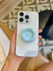 圆形板式粘合手机支架，DIY 手机支架兼容所有手机，强力粘合支架兼容 、Android 手机，生日、家人、朋友的礼物推拉式手机握把手机配件