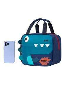 1 Túi Đựng Đồ Ăn Trưa Di Động In Hình Khủng Long Hoạt Hình Dễ Thương Cho Trẻ Em Túi Đựng Hộp Cơm Trưa Dung Tích Lớn Đơn Giản Túi Bảo Quản Túi Đựng Đồ Ăn Trưa Cách Nhiệt Cầm Tay Thời Trang Thích Hợp Cho Nữ, Học Sinh, Nhân Viên Văn Phòng Mang Theo Bữa Trưa Du Lịch Dã Ngoại Ngoài Trời Cách Nhiệt Sử Dụng - màu xanh lá - Xem 4