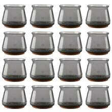 4/8/16/24 Stück transparente/schwarze Silikon Stuhlbeinkappe mit Filzauflagen, Kratzer- und geräuschreduzierende Bodenschoner für Ess-, Büro-, Wohnzimmerstühle und Barhocker, geeignet für Hartböden