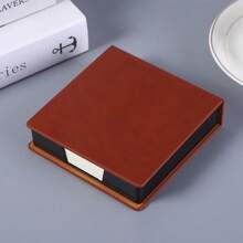 1pc Business Office Leather Memo Box With Removable N-Times Sticky Notes, Memo Paper Organizer - Boxed  Notes - View 9