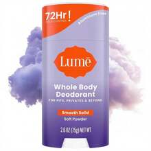 Lume Whole Body Deodorant - Smooth Solid Stick - 72 Hour Odor Control - Aluminum Free, Baking Soda Free And Skin Safe - 26 Ounce (Peony Rose) - Bột mềm - Xem 1