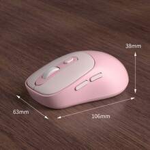 MAGEEGEE 2.4G Laptop Mouse With USB Receiver, Ultra-Thin Travel Mouse Compatible With MacBook Air/Pro, IPad, Tablets - Pink - View 6