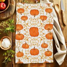 2/4/6/48 pièces Serviettes de cuisine/Essuie-mains souples à motif citrouille, multi-usages, séchage rapide, chiffons à vaisselle, convient pour la cuisine, les célébrations, les mariages, la décoration et plus encore