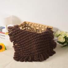 Newborn Photography Props Mohair Handmade Crochet Square Petal Decor Mat - Multicolor - View 13