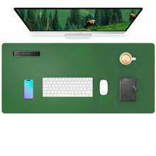 60 x 35 厘米真皮桌垫，真皮鼠标垫，电脑键盘一体式桌垫，大号鼠标垫，笔记本电脑游戏桌垫，高端桌垫，真皮书写学习防污清洁桌面，防滑护眼真皮桌垫，大号鼠标垫，防滑桌垫，防水PU真皮桌面保护垫，书写垫，适用于办公室和家庭（浅紫色）