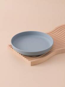 1件个性化定制姓名和图案儿童硅胶餐具圆形吸盘喂食训练儿童餐具纯色按需印刷食物储存 - 多色1 - 查看 11