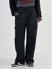 Women's Cargo Pants, Street Style, Versatile And Comfortable - 黑色 - 查看 1