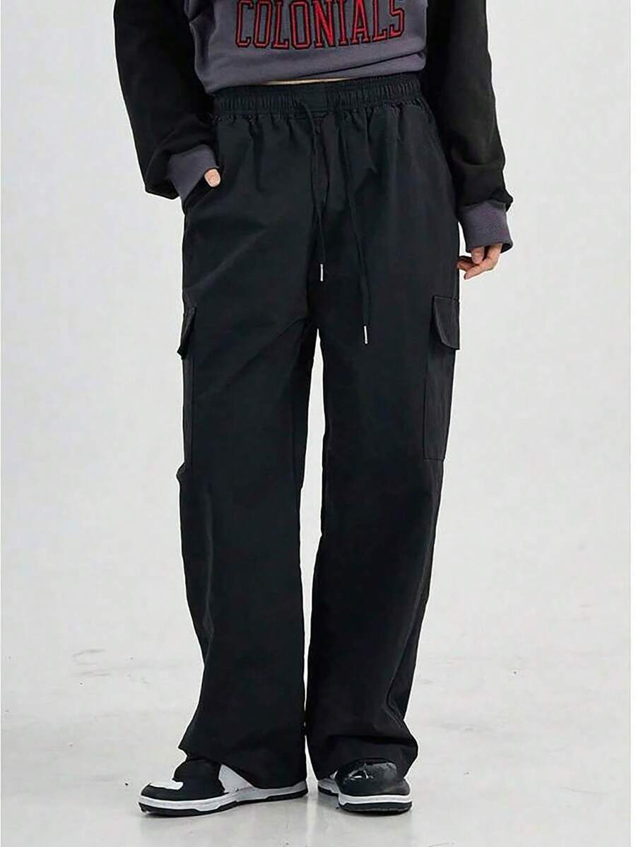 Women's Cargo Pants, Street Style, Versatile And Comfortable - 黑色 - 查看 1