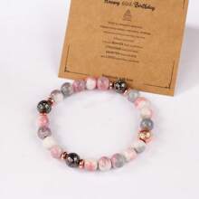 （手工串珠，有一些瑕疵和不平整）送给她的60岁、70岁、50岁生日礼物，妻子串珠手链（带卡片），8毫米串珠，送给夫妇的80岁生日礼物，妮妮、吉吉、奶奶、娜娜，送给60岁以上老年妇女的50岁礼物，孙女，感恩节